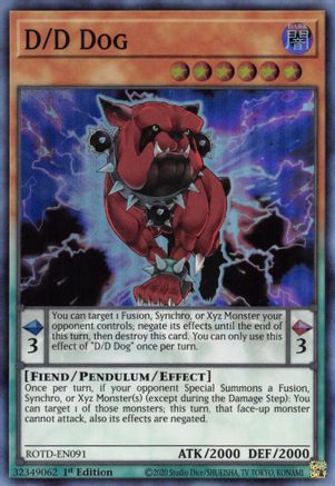 D/D Dog (Super Rare) (ROTD-EN091) - Rise of the Duelist 1st Edition