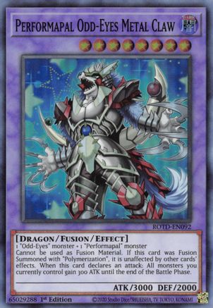Performapal Odd-Eyes Metal Claw (Super Rare) (ROTD-EN092) - Rise of the Duelist 1st Edition