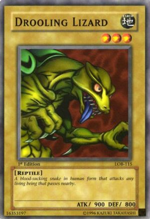 Drooling Lizard (Common) (LOB-115) - The Legend of Blue Eyes White Dragon Unlimited