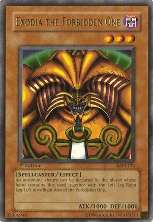 Exodia the Forbidden One (Ultra Rare) (LOB-124) - The Legend of Blue Eyes White Dragon 1st Edition