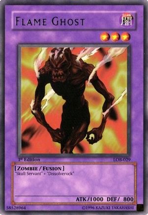 Flame Ghost (Rare) (LOB-029) - The Legend of Blue Eyes White Dragon Unlimited
