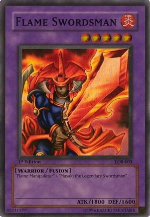 Flame Swordsman (Super Rare) (LOB-003) - The Legend of Blue Eyes White Dragon 1st Edition