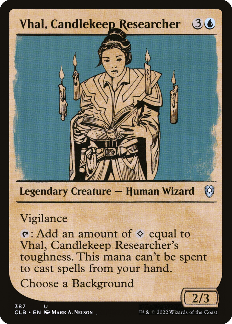 Vhal, Candlekeep Researcher - Showcase [Commander Legends: Battle for Baldur's Gate]