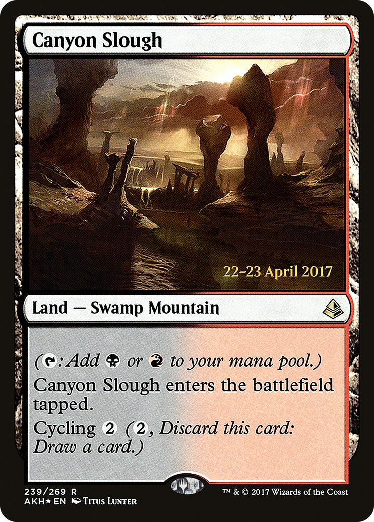Canyon Slough (PRE-239) [Amonkhet Promos] Foil