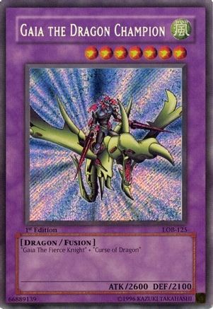 Gaia the Dragon Champion (Secret Rare) (LOB-125) - The Legend of Blue Eyes White Dragon Unlimited