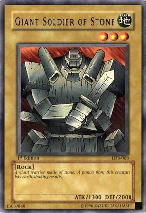 Giant Soldier of Stone (Rare) (LOB-068) - The Legend of Blue Eyes White Dragon 1st Edition
