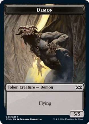 Demon // Germ Double-Sided Token (2XM-9 // 10) [Double Masters] Foil