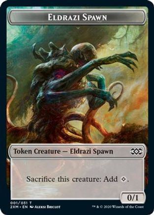Eldrazi Spawn // Plant Double-Sided Token (2XM-1 // 16) [Double Masters] Foil