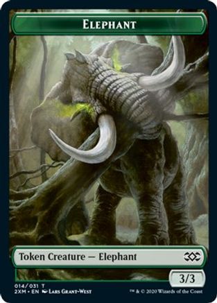 Elephant // Marit Lage Double-Sided Token (2XM-14 // 11) [Double Masters] Foil