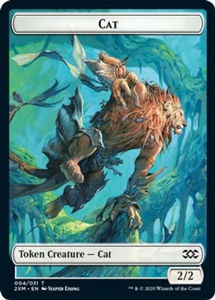 Cat // Myr (024) Double-Sided Token (2XM-4 // 24) [Double Masters] Foil