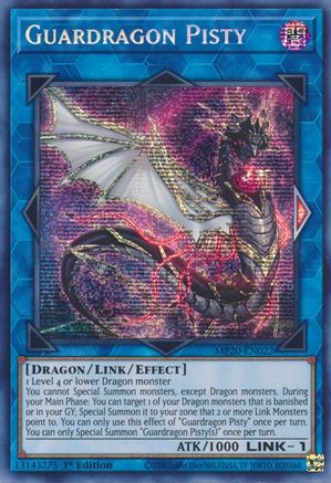 Guardragon Pisty (Prismatic Secret Rare) (MP20-EN022) - 2020 Tin of Lost Memories 1st Edition