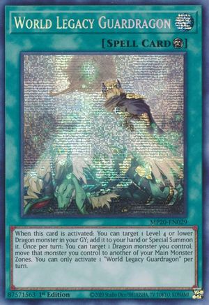 World Legacy Guardragon (Prismatic Secret Rare) (MP20-EN029) - 2020 Tin of Lost Memories 1st Edition