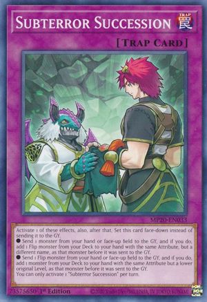 Subterror Succession (Common) (MP20-EN033) - 2020 Tin of Lost Memories 1st Edition