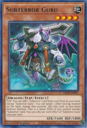 Subterror Guru (Rare) (MP20-EN047) - 2020 Tin of Lost Memories 1st Edition
