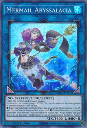 Mermail Abyssalacia (Super Rare) (MP20-EN095) - 2020 Tin of Lost Memories 1st Edition