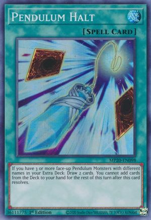 Pendulum Halt (Super Rare) (MP20-EN098) - 2020 Tin of Lost Memories 1st Edition