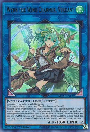 Wynn the Wind Charmer, Verdant (Ultra Rare) (MP20-EN124) - 2020 Tin of Lost Memories 1st Edition