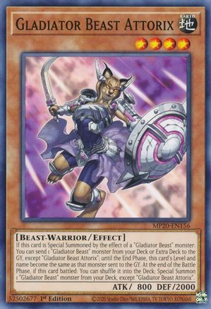 Gladiator Beast Attorix (Common) (MP20-EN156) - 2020 Tin of Lost Memories 1st Edition