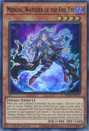 Medusa, Watcher of the Evil Eye (Ultra Rare) (MP20-EN233) - 2020 Tin of Lost Memories 1st Edition