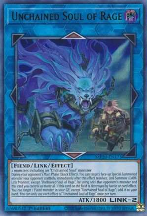 Unchained Soul of Rage (Ultra Rare) (MP20-EN173) - 2020 Tin of Lost Memories 1st Edition