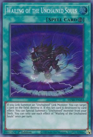 Wailing of the Unchained Souls (Super Rare) (MP20-EN183) - 2020 Tin of Lost Memories 1st Edition