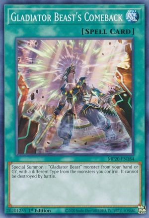 Gladiator Beast's Comeback (Common) (MP20-EN184) - 2020 Tin of Lost Memories 1st Edition