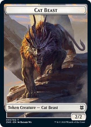 Cat Beast Token (ZNR-003) [Zendikar Rising]