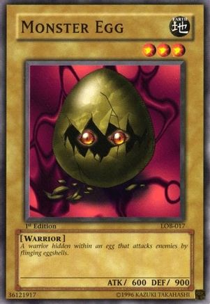 Monster Egg (Common) (LOB-017) - The Legend of Blue Eyes White Dragon Unlimited
