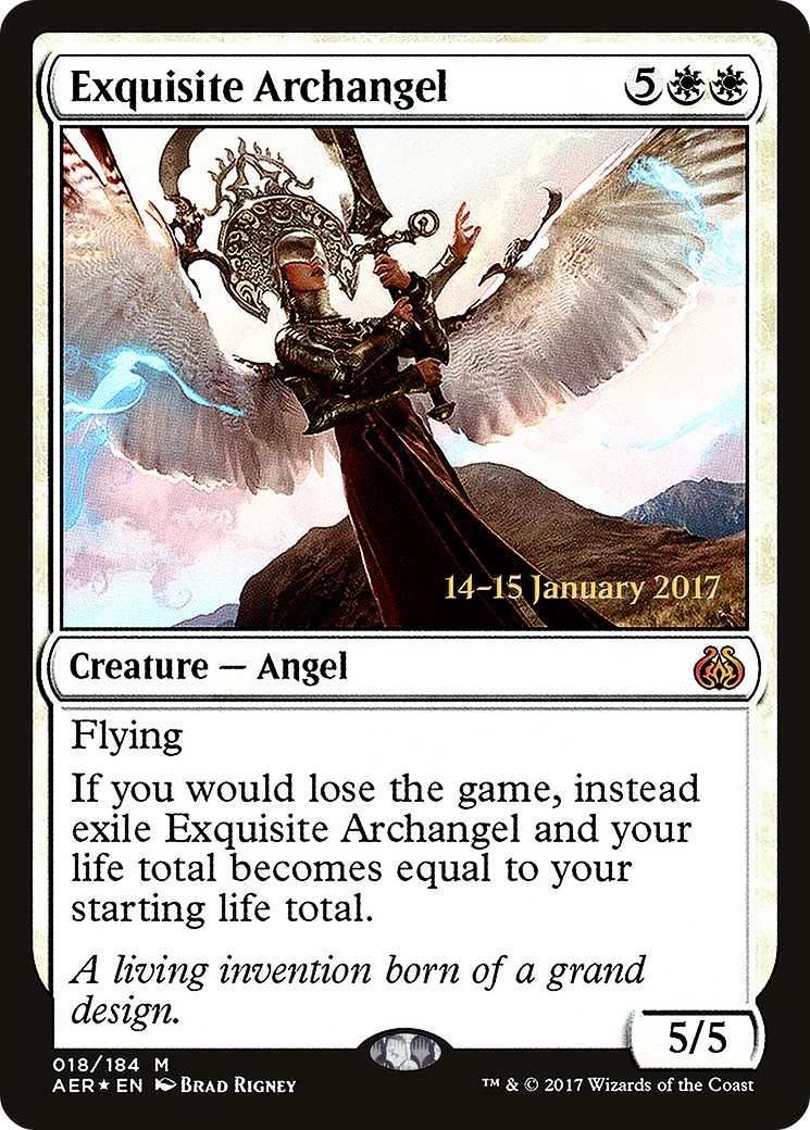 Exquisite Archangel (PRE-018) [Aether Revolt Promos] Foil