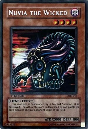 Nuvia the Wicked (Rare) (LON-013) - Labyrinth of Nightmare 1st Edition