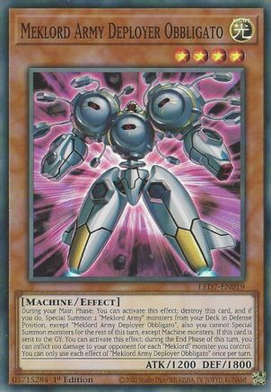 Meklord Army Deployer Obbligato (Super Rare) (LED7-EN019) - Legendary Duelists: Rage of Ra Unlimited