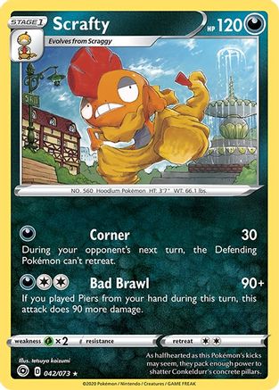 Scrafty (042/73) [Champions Path] Holofoil - Holo Rare
