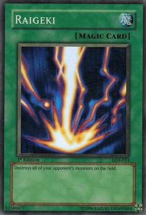 Raigeki (Super Rare) (LOB-053) - The Legend of Blue Eyes White Dragon Unlimited