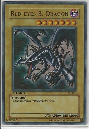 Red-Eyes B. Dragon (Ultra Rare) (LOB-070) - The Legend of Blue Eyes White Dragon 1st Edition