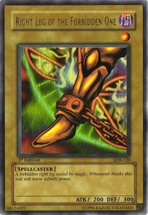 Right Leg of the Forbidden One (Ultra Rare) (LOB-120) - The Legend of Blue Eyes White Dragon Unlimited