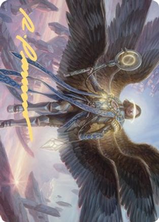 Angel of Destiny Art Card (Gold-Stamped Signature) (ASZNR-037) [Art Series: Zendikar Rising]
