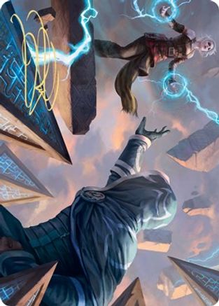 Nahiri's Binding Art Card (Gold-Stamped Signature) (ASZNR-042) [Art Series: Zendikar Rising]