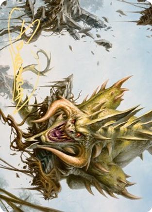 Canopy Baloth Art Card (Gold-Stamped Signature) (ASZNR-070) [Art Series: Zendikar Rising]