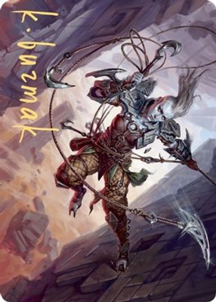 Akiri, Fearless Voyager Art Card (Gold-Stamped Signature) (ASZNR-074) [Art Series: Zendikar Rising]
