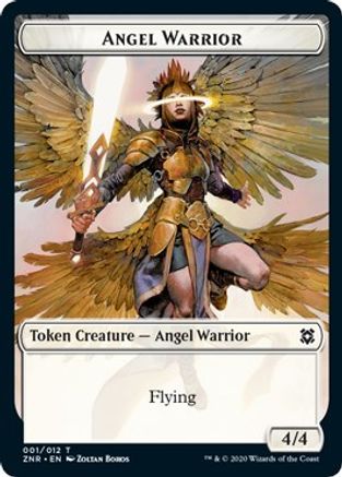 Angel Warrior // Hydra Double-sided Token [Zendikar Rising] Foil