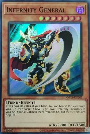 Infernity General (Super Rare) (OP14-EN005) - OTS Tournament Pack 14 Unlimited
