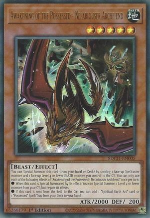 Awakening of the Possessed - Nefariouser Archfiend (Ultra Rare) (SDCH-EN005) - Structure Deck: Spirit Charmers 1st Edition
