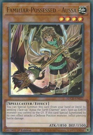 Familiar-Possessed - Aussa (Alternate Art) (Ultra Rare) (SDCH-EN037) - Structure Deck: Spirit Charmers 1st Edition