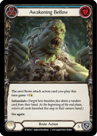 Awakening Bellow (Blue) (WTR034) - Welcome to Rathe 1st Edition Rainbow Foil