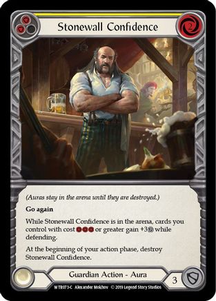 Stonewall Confidence (Yellow) (WTR073) - Welcome to Rathe 1st Edition Rainbow Foil