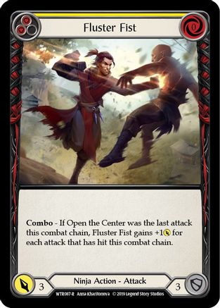 Fluster Fist (Yellow) (WTR087) - Welcome to Rathe Unlimited Edition Rainbow Foil