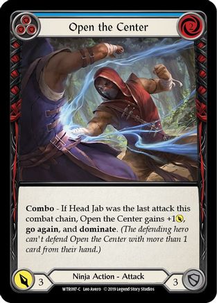 Open the Center (Blue) (WTR097) - Welcome to Rathe 1st Edition Rainbow Foil
