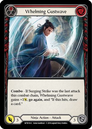 Whelming Gustwave (Red) (WTR110) - Welcome to Rathe 1st Edition Rainbow Foil