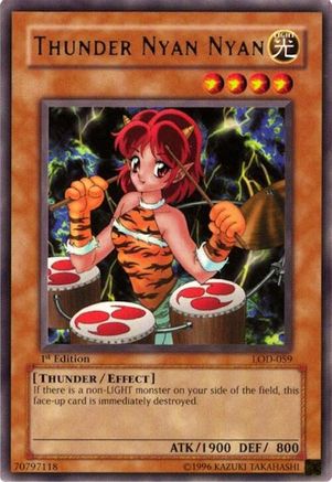 Thunder Nyan Nyan (Rare) (LOD-059) - Legacy of Darkness 1st Edition