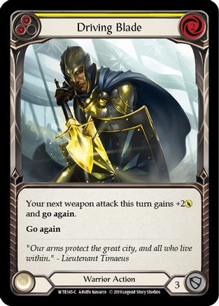 Driving Blade (Yellow) (WTR145) - Welcome to Rathe Unlimited Edition